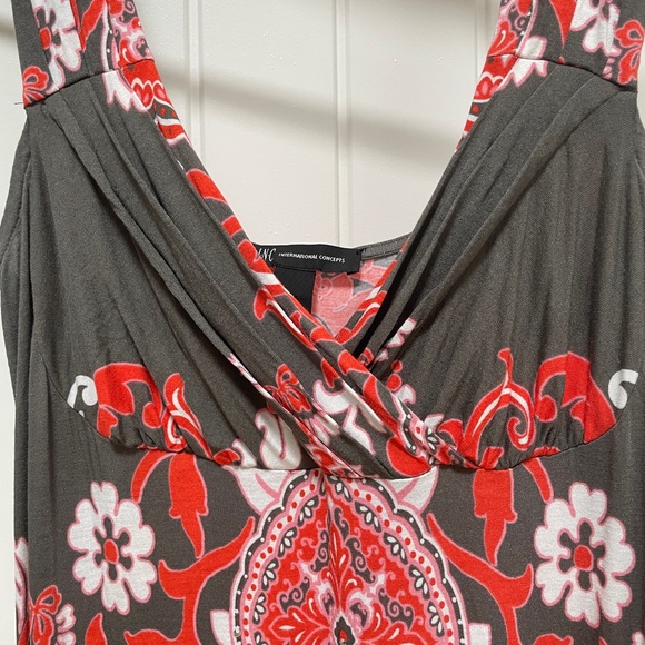 INC International Concepts Tank Maxi Dress. Pleated Crossover front. Size Large. - Picture 3 of 7